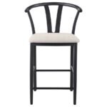 DOLMAN COUNTER HEIGHT DINING SIDE CHAIR BEIGE (SET OF 2) - Image 4