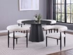 DUNMORE BOUCLE UPHOLSTERED DINING ARM CHAIR CREAM (SET OF 2) - Image 12