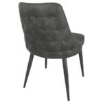 COSMO UPHOLSTERED DINING SIDE CHAIR GREY (SET OF 2) - Image 9