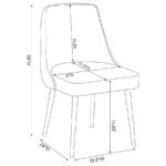 COSMO UPHOLSTERED DINING SIDE CHAIR GREY (SET OF 2) - Image 11