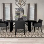 CATHERINE 5-PIECE RECTANGULAR DINING TABLE SET BLACK