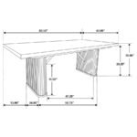 CATHERINE 5-PIECE RECTANGULAR DINING TABLE SET BLACK - Image 12