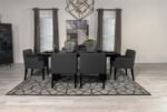 CATHERINE 7-PIECE RECTANGULAR DINING TABLE SET BLACK