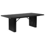 CATHERINE 7-PIECE RECTANGULAR DINING TABLE SET BLACK - Image 3