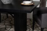 CATHERINE RECTANGULAR 84-INCH WOOD DINING TABLE BLACK - Image 8