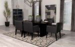 CATHERINE RECTANGULAR 84-INCH WOOD DINING TABLE BLACK - Image 10