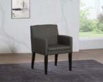 CATHERINE UPHOLSTERED DINING ARM CHAIR GREY (SET OF 2) - Image 2