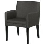 CATHERINE UPHOLSTERED DINING ARM CHAIR GREY (SET OF 2) - Image 5