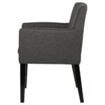 CATHERINE UPHOLSTERED DINING ARM CHAIR GREY (SET OF 2) - Image 6