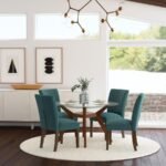 CANTLEY UPHOLSTERED DINING SIDE CHAIR TEAL BLUE (SET OF 2) - Image 14