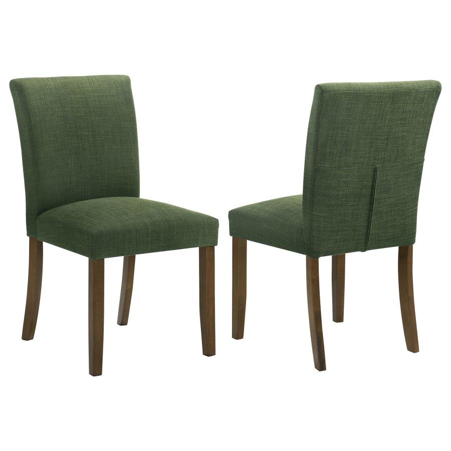 106378_001x900.jpg CANTLEY UPHOLSTERED DINING SIDE CHAIR GREEN (SET OF 2) - Image 1