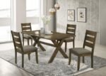 ALSTON RECTANGULAR 71-INCH DINING TABLE KNOTTY NUTMEG - Image 9