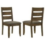 ALSTON WOOD DINING SIDE CHAIR KNOTTY NUTMEG (SET OF 2)