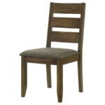 ALSTON WOOD DINING SIDE CHAIR KNOTTY NUTMEG (SET OF 2) - Image 5
