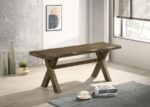 ALSTON 47-INCH SOLID WOOD DINING BENCH KNOTTY NUTMEG - Image 2
