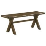 ALSTON 47-INCH SOLID WOOD DINING BENCH KNOTTY NUTMEG