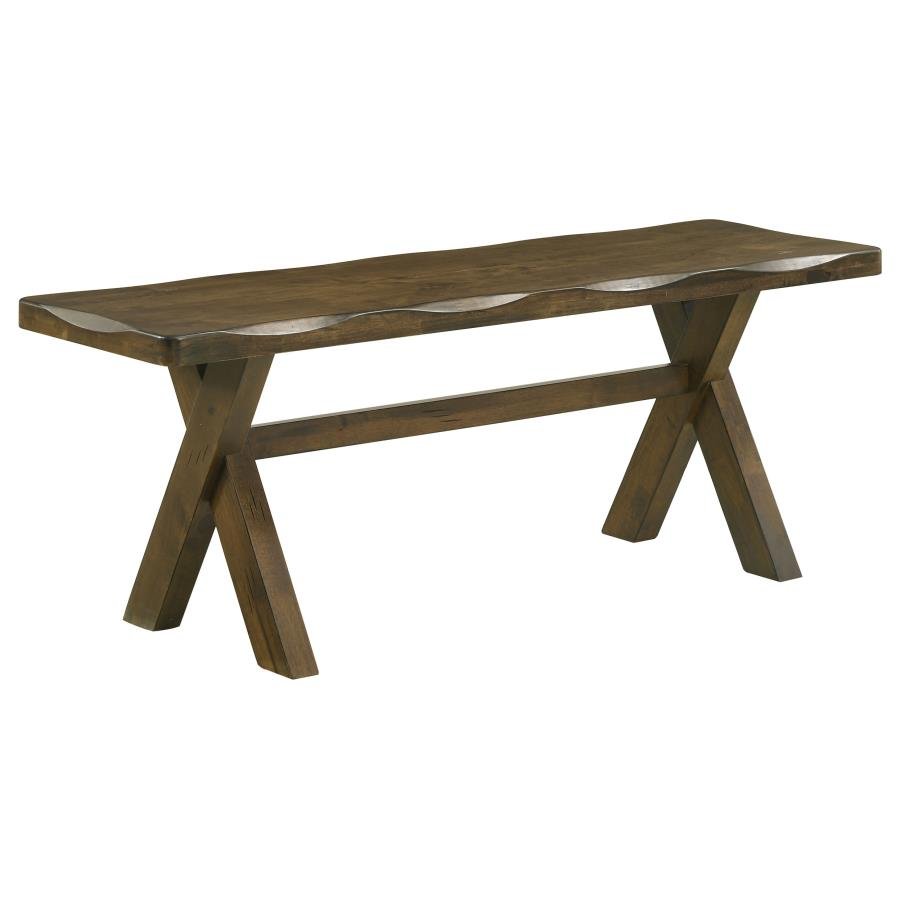 106383_02x900.jpg ALSTON 47-INCH SOLID WOOD DINING BENCH KNOTTY NUTMEG - Image 1