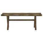 ALSTON 47-INCH SOLID WOOD DINING BENCH KNOTTY NUTMEG - Image 3