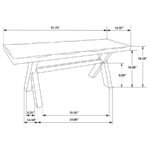 ALSTON 47-INCH SOLID WOOD DINING BENCH KNOTTY NUTMEG - Image 6