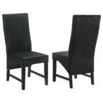 BARRAND UPHOLSTERED DINING SIDE CHAIR BLACK (SET OF 2)