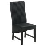 BARRAND UPHOLSTERED DINING SIDE CHAIR BLACK (SET OF 2) - Image 3