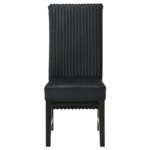 BARRAND UPHOLSTERED DINING SIDE CHAIR BLACK (SET OF 2) - Image 4