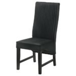 BARRAND UPHOLSTERED DINING SIDE CHAIR BLACK (SET OF 2) - Image 5