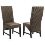 BARRAND UPHOLSTERED DINING SIDE CHAIR CHOCOLATE (SET OF 2)