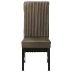 BARRAND UPHOLSTERED DINING SIDE CHAIR CHOCOLATE (SET OF 2) - Image 4