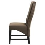 BARRAND UPHOLSTERED DINING SIDE CHAIR CHOCOLATE (SET OF 2) - Image 6