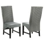 BARRAND UPHOLSTERED DINING SIDE CHAIR GREY (SET OF 2)
