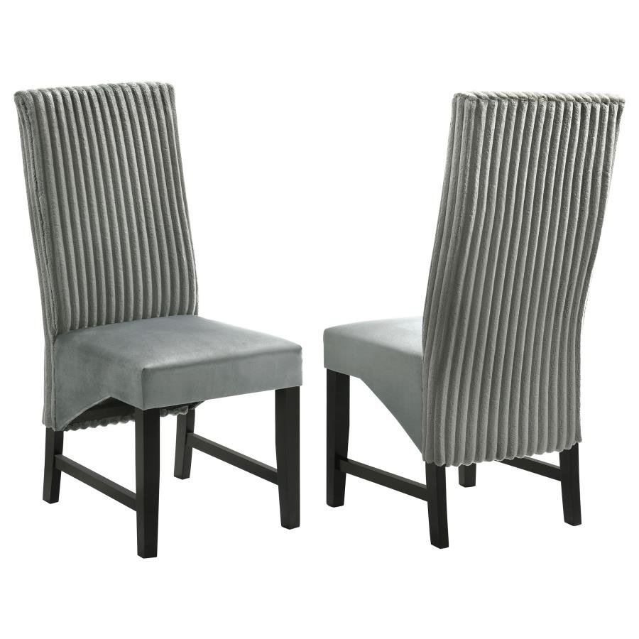 106389_001x900.jpg BARRAND UPHOLSTERED DINING SIDE CHAIR GREY (SET OF 2) - Image 1
