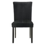 DERMOTT UPHOLSTERED PARSON DINING SIDE CHAIR BLACK (SET OF 2) - Image 4