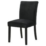 DERMOTT UPHOLSTERED PARSON DINING SIDE CHAIR BLACK (SET OF 2) - Image 5