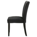 DERMOTT UPHOLSTERED PARSON DINING SIDE CHAIR BLACK (SET OF 2) - Image 6