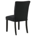 DERMOTT UPHOLSTERED PARSON DINING SIDE CHAIR BLACK (SET OF 2) - Image 7