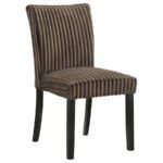 DERMOTT UPHOLSTERED PARSON DINING SIDE CHAIR CHOCOLATE (SET OF 2) - Image 3