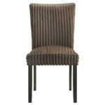DERMOTT UPHOLSTERED PARSON DINING SIDE CHAIR CHOCOLATE (SET OF 2) - Image 4