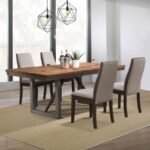 SPRING CREEK 5-PIECE RECTANGULAR DINING TABLE SET TAUPE
