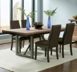 SPRING CREEK 5-PIECE RECTANGULAR DINING TABLE SET CHOCOLATE