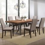 SPRING CREEK 7-PIECE RECTANGULAR DINING TABLE SET TAUPE