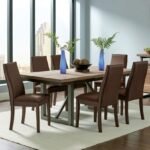 SPRING CREEK 7-PIECE RECTANGULAR DINING TABLE SET CHOCOLATE