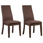 SPRING CREEK UPHOLSTERED DINING CHAIR CHOCOLATE (SET OF 2)