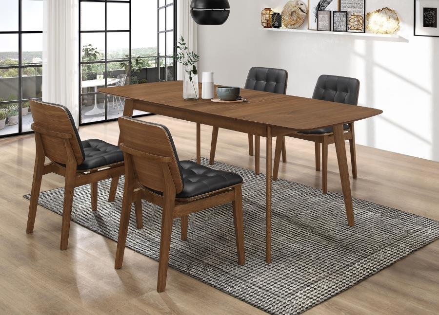 106591-S5K_01x900.jpg REDBRIDGE RECTANGULAR 5-PIECE DINING SET NATURAL WALNUT - Image 1