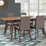 REDBRIDGE 5-PIECE RECTANGULAR DINING SET NATURAL WALNUT