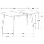 REDBRIDGE 5-PIECE RECTANGULAR DINING SET NATURAL WALNUT - Image 7