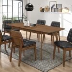 REDBRIDGE RECTANGULAR 7-PIECE DINING SET NATURAL WALNUT