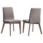 REDBRIDGE UPHOLSTERED DINING SIDE CHAIR WALNUT (SET OF 2)