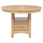 LAVON OVAL 60-INCH WOOD EXTENSION LEAF DINING TABLE LIGHT OAK - Image 5