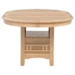 LAVON OVAL 60-INCH WOOD EXTENSION LEAF DINING TABLE LIGHT OAK - Image 6
